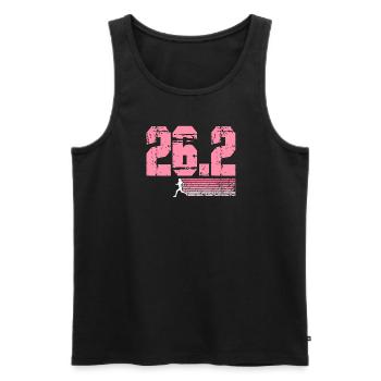 Laufen Sie 26,2 Meilen Marathon Herausforderung - Männer Premium Bio Tank Top - Schwarz - Vorne - Michal (187cm)