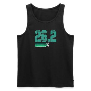 Courir le défi du marathon de 26,2 miles - Débardeur bio Premium Homme - noir - Devant - Michal (187cm)