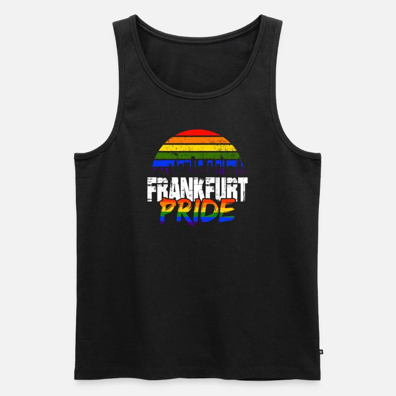 Pride Frankfurt - Männer Premium Bio Tank Top - Schwarz