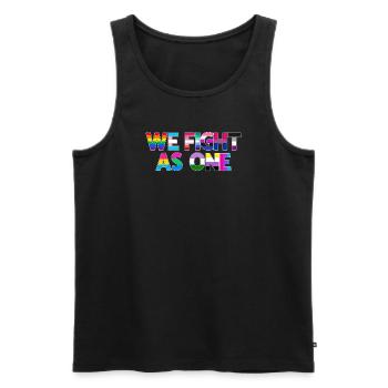 Pride, we fight as one - Men's Premium Organic Tank Top - black - Front - AI Model Male 178 light (178cm)