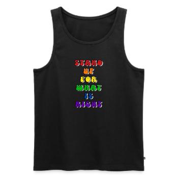 Déclaration LGBT de la fierté - Débardeur bio Premium Homme - noir - Devant - Michal (187cm)