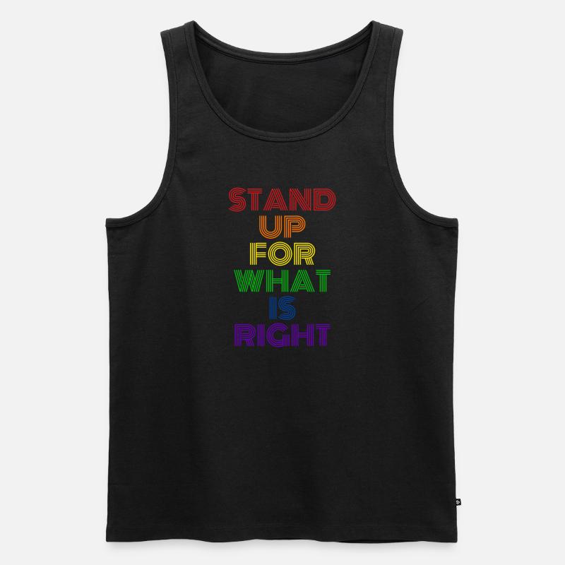 Pride LGBT Statement - Männer Premium Bio Tank Top - Schwarz
