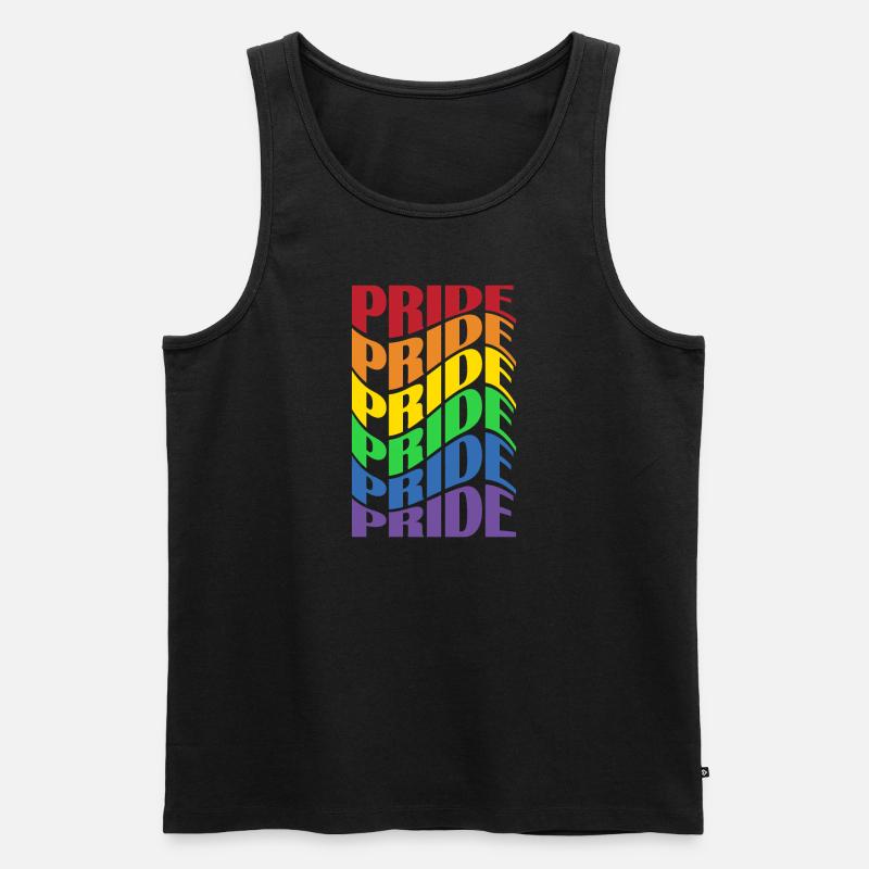 Pride LGBTQ Statement - Männer Premium Bio Tank Top - Schwarz