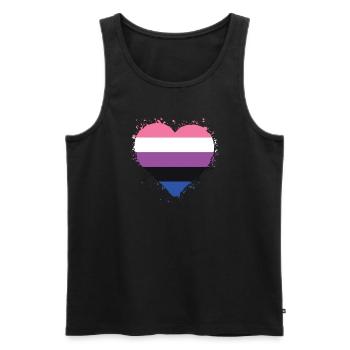 Pride LGBTQ. Aussage - Männer Premium Bio Tank Top - Schwarz - Vorne - AI Model Male 178 light (178cm)