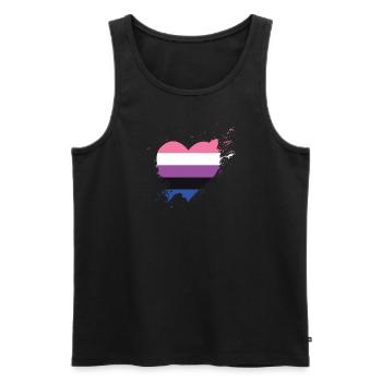 Pride LGBTQ. Aussage - Männer Premium Bio Tank Top - Schwarz - Vorne - AI Model Male 178 light (178cm)