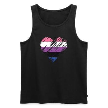 Pride LGBTQ. Aussage - Männer Premium Bio Tank Top - Schwarz - Vorne - AI Model Male 178 light (178cm)