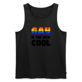 Pride LGBTQ. Aussage - Männer Premium Bio Tank Top - Schwarz - Vorne - Michal (187cm)