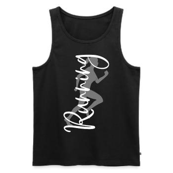 Running Sport Woman Runner Running Running Jogging - Men's Premium Organic Tank Top - black - Front - AI Model Male 178 light (178cm)
