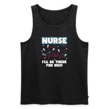 National Nurses' Day. - Men's Premium Organic Tank Top - black - Front - AI Model Male 178 light (178cm)