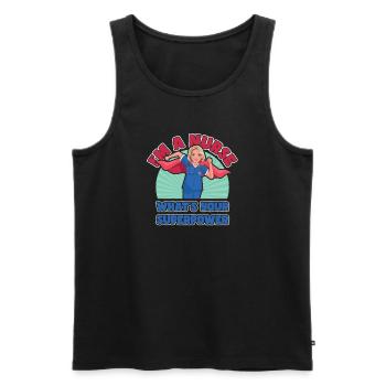 National Nurses' Day. - Men's Premium Organic Tank Top - black - Front - AI Model Male 178 light (178cm)
