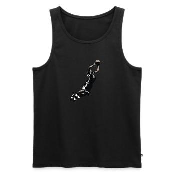 BASKETBALL forever! - Men's Premium Organic Tank Top - black - Front - Michal (187cm)