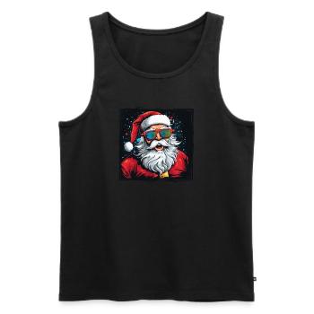 Funny Santa Claus for Christmas - Men's Premium Organic Tank Top - black - Front - Michal (187cm)