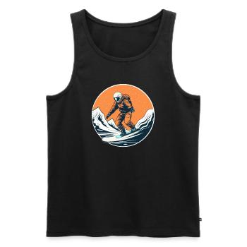 Snowboard ou ski puis après-ski - Débardeur bio Premium Homme - noir - Devant - Michal (187cm)