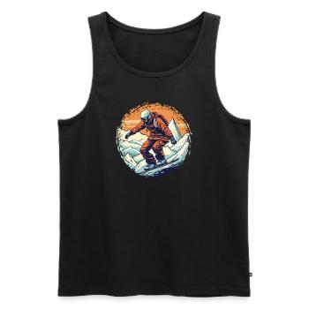 Snowboard ou ski puis après-ski - Débardeur bio Premium Homme - noir - Devant - Michal (187cm)