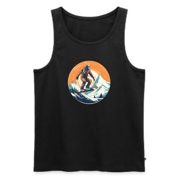 Snowboard ou ski puis après-ski - Débardeur bio Premium Homme - noir - Devant - Michal (187cm)