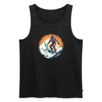 Snowboard ou ski puis après-ski - Débardeur bio Premium Homme - noir - Devant - Michal (187cm)