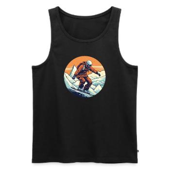 Snowboard ou ski puis après-ski - Débardeur bio Premium Homme - noir - Devant - Michal (187cm)