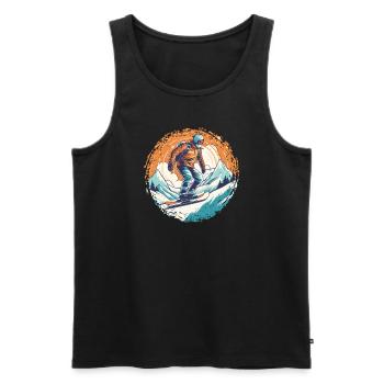 Snowboard ou ski puis après-ski - Débardeur bio Premium Homme - noir - Devant - Michal (187cm)