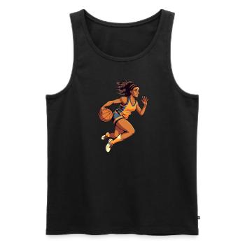 BASKETBALL forever! - Men's Premium Organic Tank Top - black - Front - Michal (187cm)