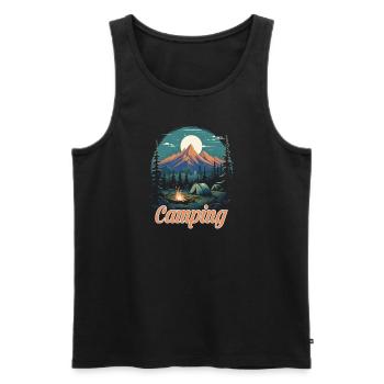 Forest Nature Trekking Adventure - Men's Premium Organic Tank Top - black - Front - Michal (187cm)