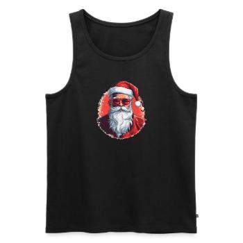 Merry Christmas - Men's Premium Organic Tank Top - black - Front - Michal (187cm)