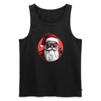 Frohe Weihnachten - Männer Premium Bio Tank Top - Schwarz - Vorne - AI Model Male 178 light (178cm)