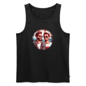 LGBT Gay Valentinstag Idee für Schwule - Männer Premium Bio Tank Top - Schwarz - Vorne - Michal (187cm)