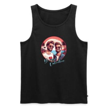 LGBT Gay Valentinstag Idee für Schwule - Männer Premium Bio Tank Top - Schwarz - Vorne - Michal (187cm)