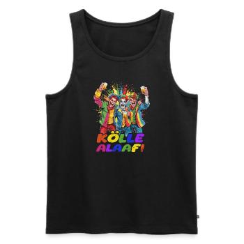 Karneval Kölle Alaaf Eskaliert Singen Tanzen Köln - Männer Premium Bio Tank Top - Schwarz - Vorne - Michal (187cm)