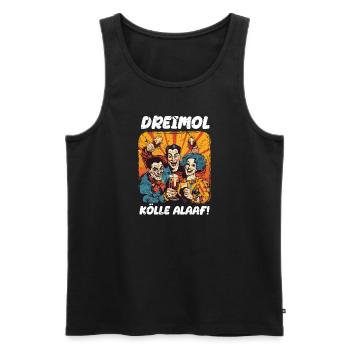 Karneval Kölle Alaaf Eskaliert Singen Tanzen Köln - Männer Premium Bio Tank Top - Schwarz - Vorne - Michal (187cm)