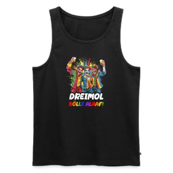 Karneval Kölle Alaaf Eskaliert Singen Tanzen Köln - Männer Premium Bio Tank Top - Schwarz - Vorne - Michal (187cm)