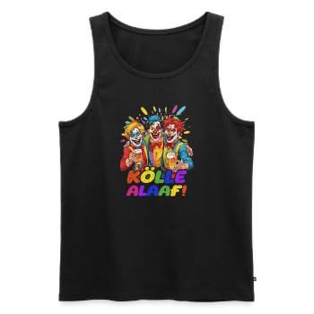 Karneval Eskalation Köln Kostüm Kölsch Bier Party - Männer Premium Bio Tank Top - Schwarz - Vorne - Michal (187cm)