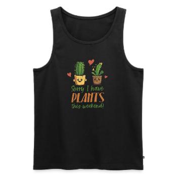 Un délice pour les amoureux du jardin - Débardeur bio Premium Homme - noir - Devant - Michal (187cm)