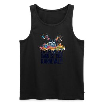Cologne Kölle Carnival Gebützt Kölle Alaaf Jeck Party - Men's Premium Organic Tank Top - black - Front - AI Model Male 178 light (178cm)