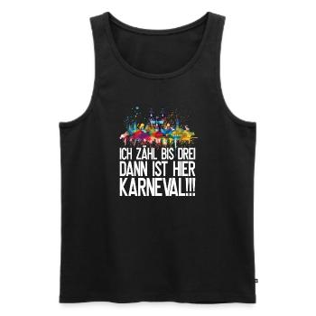 Köln Kölle Karneval Gebützt Kölle Alaaf Jeck Party - Männer Premium Bio Tank Top - Schwarz - Vorne - Michal (187cm)