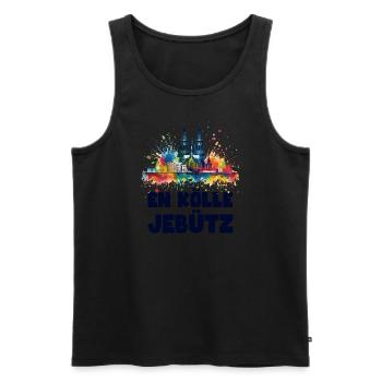 Köln Kölle Karneval Gebützt Kölle Alaaf Jeck Party - Männer Premium Bio Tank Top - Schwarz - Vorne - Michal (187cm)