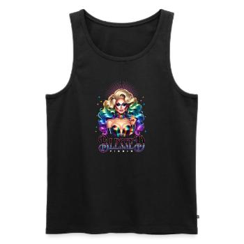 LGBTQ+ Pride - Virgin Halo - Men's Premium Organic Tank Top - black - Front - Michal (187cm)