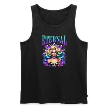 Eternal LGBTQ+ Pride and Glamour - Men's Premium Organic Tank Top - black - Front - Michal (187cm)