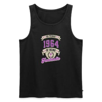 Vintage 1964 Geboren Limitierte Auflage - Männer Premium Bio Tank Top - Schwarz - Vorne - Michal (187cm)