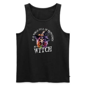 In a world full of princesses, be a witch - Men's Premium Organic Tank Top - black - Front - Michal (187cm)