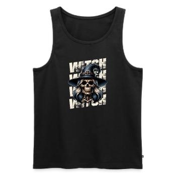 In einer Welt voller Prinzessinnen sei eine Hexe - Männer Premium Bio Tank Top - Schwarz - Vorne - Michal (187cm)