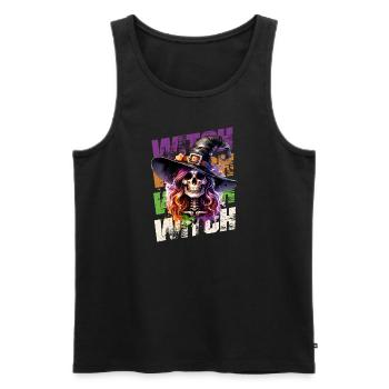 In einer Welt voller Prinzessinnen sei eine Hexe - Männer Premium Bio Tank Top - Schwarz - Vorne - Michal (187cm)