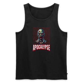 Zombie Apocalypse Joyeux Halloween Artwork - Débardeur bio Premium Homme - noir - Devant - Michal (187cm)