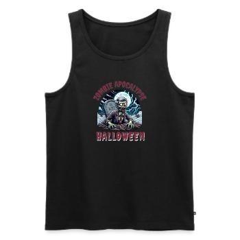Zombie-Apokalypse Halloween Fröhliches Halloween - Männer Premium Bio Tank Top - Schwarz - Vorne - AI Model Male 178 light (178cm)