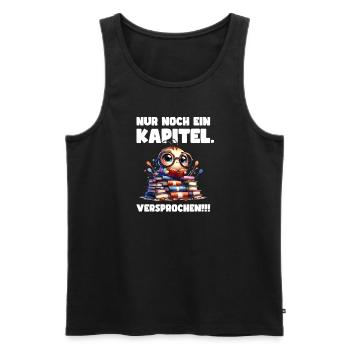 Lesen ist mein Hobby - Nur noch ein Kapitel. - Männer Premium Bio Tank Top - Schwarz - Vorne - AI Model Male 178 light (178cm)