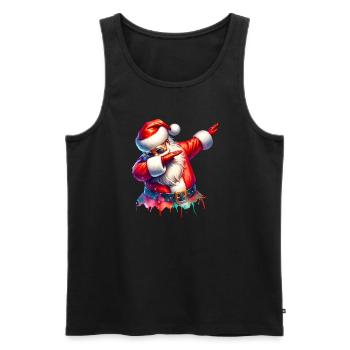 Ho Ho Ho Joyeux Noël, Équipe du Père Noël - Débardeur bio Premium Homme - noir - Devant - Michal (187cm)
