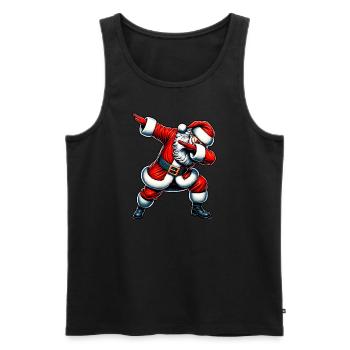 Ho Ho Ho Joyeux Noël, Équipe du Père Noël - Débardeur bio Premium Homme - noir - Devant - Michal (187cm)