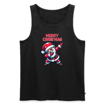Ho Ho Ho Joyeux Noël, Équipe du Père Noël - Débardeur bio Premium Homme - noir - Devant - Michal (187cm)