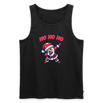 Ho Ho Ho Joyeux Noël, Équipe du Père Noël - Débardeur bio Premium Homme - noir - Devant - Michal (187cm)
