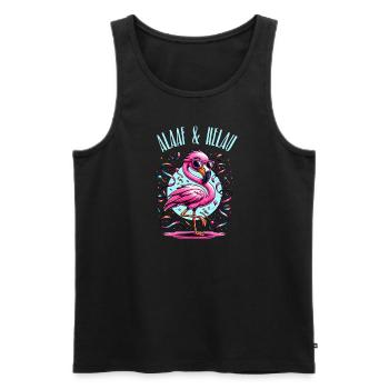 Alaaf & Helau Flamingo Cologne Carnaval d’Alaaf - Débardeur bio Premium Homme - noir - Devant - Michal (187cm)